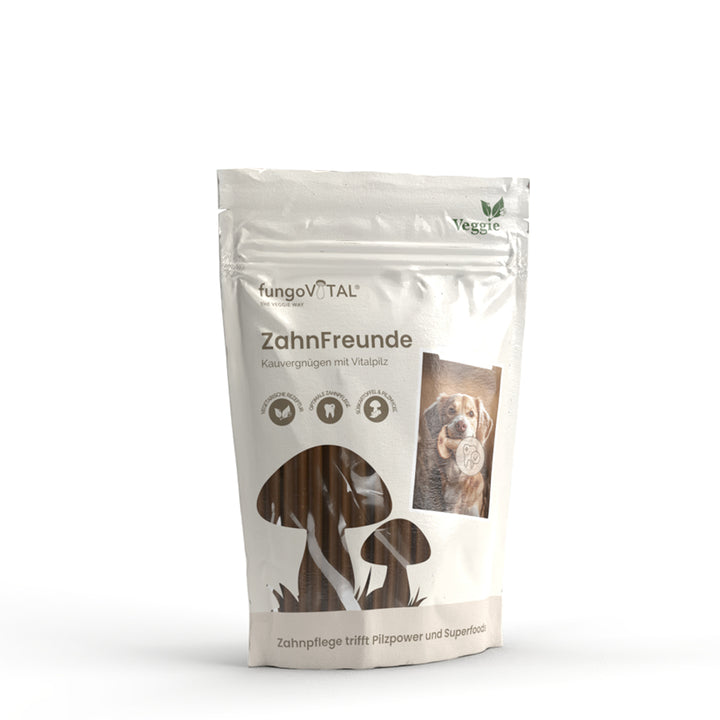 Packung fungoVITAL ZahnFreunde, Zahnpflege-Snack für Hunde mit Vitalpilzen, 180 g