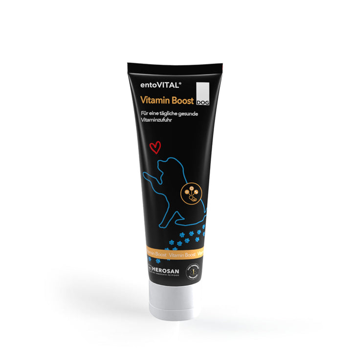 Tube entoVITAL DOG Vitamin Boost für die tägliche Vitaminzufuhr, freigestellt