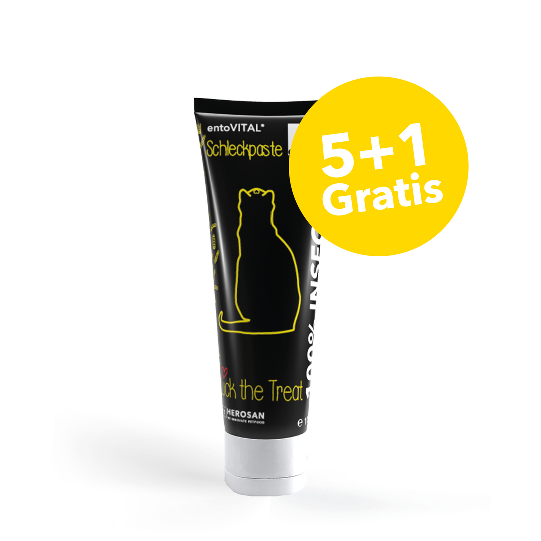 Tube entoVITAL CAT Schleckpaste mit dem Hinweis «5+1 Gratis»