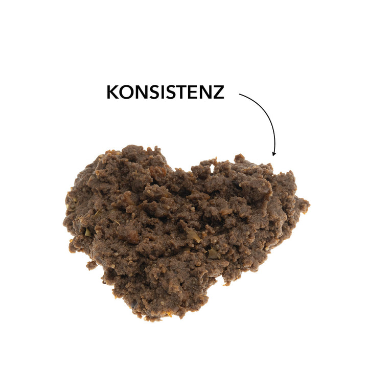 Konsistenz des entoVITAL DOG HYPOALLERGENIC Nassfutters als Nahaufnahme